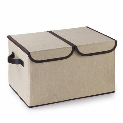 Camilla James Keegan 3 Fabric Bin Storage Organizer, Gray Oak/Black 