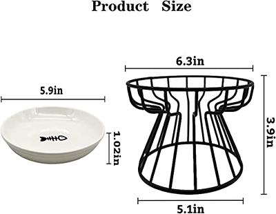 Cat Bowl-Raised Cat Food Bowl ,Elevated Cat Feeder Bowl Stand, Food & Water  Anti Vomiting