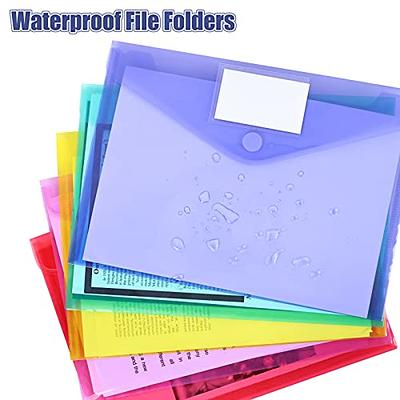 Plastic Envelopes Poly Envelopes, Clear Document Folders Plastic File  Folders US Letter A4 Size File Envelopes, Waterproof Envelope Folders with  Closure (Lable Pocket) - Yahoo Shopping