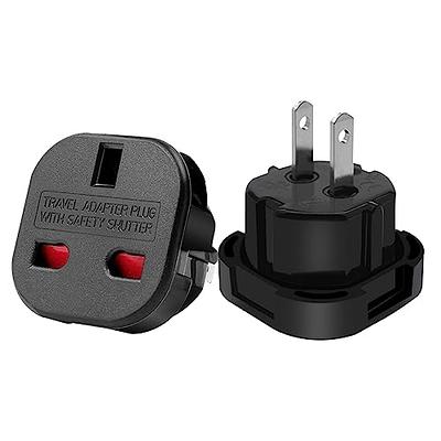 BESTEK India, South Africa Travel Plug Adapter, Grounded Universal Type D  Plug Adapter India to US Adapter - Ultra Compact for India, Sudan, Pakistan