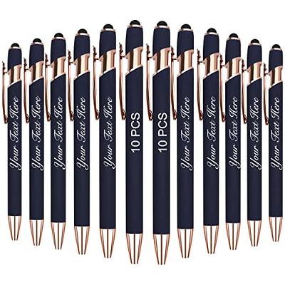 Yingya Personalized Pens with Stylus Tip Ballpoint Pens engraved name or  text Multi-coloured custom pens for Business Writting,Office Gifts for Men  Women,12 Pcs(Rose Gold) - Yahoo Shopping