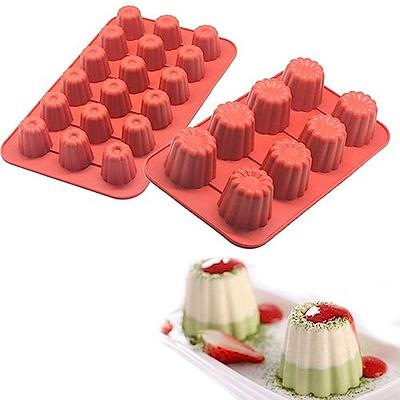 Cavity Silicone Mould Cannele Mould Chocolate Molds Cake Pan Baking Tray  For for Making Cupcake Fondant Mousse Muffin Jelly Ice Pudding(18-Cavity) -  Yahoo Shopping