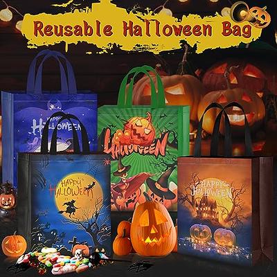 Halloween Candy Bag Non Woven Pumpkin Handbag Party Decoration