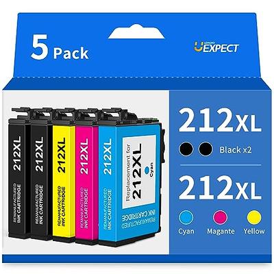 212 XL 212XL Ink Cartridges for Epson Printer Remanufactured Replacement for  Epson 212 212XL Ink Combo Pack Work with Workforce WF-2850 WF-2830  Expression Home XP-4100 XP-4105 (5-Pack) - Yahoo Shopping