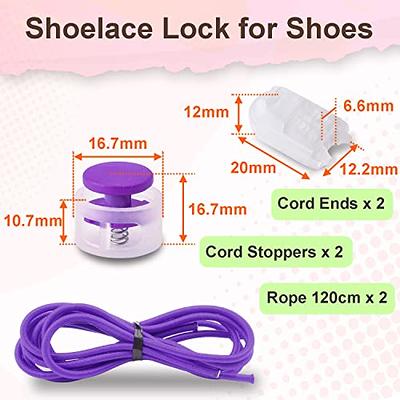 CooBigo 1 Pair Elastic Shoe Lace No Tie Shoelace Tieless Bungee Lace for  Sneaker Running Shoe Stretch Shoe String Lace Lock Replacement - 47 Inch  Purple - Yahoo Shopping