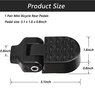  1 Pair Bike Rear Pedals,Mini Folding Bicycle Foot Pegs,  Non-Slip Bicycle Footrests,Rear Seat Footrest Pedals for Mountain Bike E- Bike : Sports & Outdoors