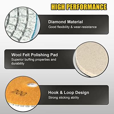 Wet Diamond Polish Pads 3 in. for Marble and Granite Polishing (8 Grit