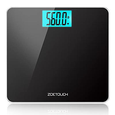 ZOETOUCH 560lbs Digital Scales for Body Weight High Capacity Bathroom  Weighing Bath Scale for Heavy People Weigh Scale with Wide Platform Large  LCD