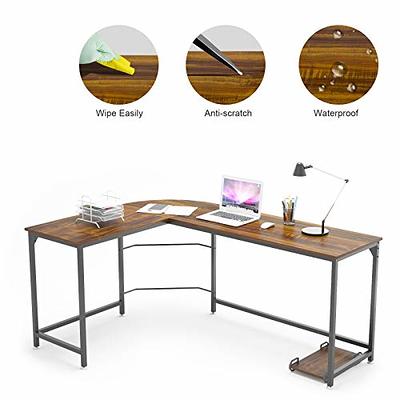 Homall L Shaped Gaming Desk Computer Corner Desk PC Gaming Desk Table with  Large Monitor Riser Stand for Home Office Sturdy Writing Workstation