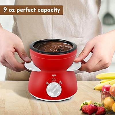 Fondue Pot Set, Mini Electric Fondue Pot Set for Melting Chocolate Cheese,  Chocolate Meting Pot fondue maker with Dipping Forks For Holiday Christmas  Birthday Gift