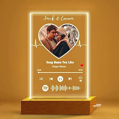 Personalized Photo Gifts for Boyfriend Girlfriend,Custom Spotify Plaque  Night Light,Cute Room Decors Customized Gifts for Him Her, Custom Acrylic  Glass Song Music Cover - Yahoo Shopping