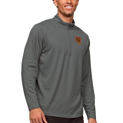 Antigua Detroit Tigers Black Tribute Quarter-Zip Pullover Top