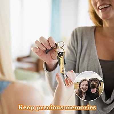 Personalized Double Sided Custom Keychain, Personalized Engraving Phone Number Name Address Anti-lost Keychain, Custom Drive Safe Car Key Chain Gift