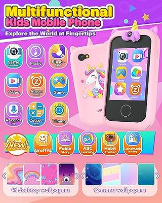 Kids Smart Phone for Girls Unicorn Gifts for Girls Age 6-8 with Dual Camera  Music Game Stories Touchscreen Kids Phone Learning Toy Christmas Birthday