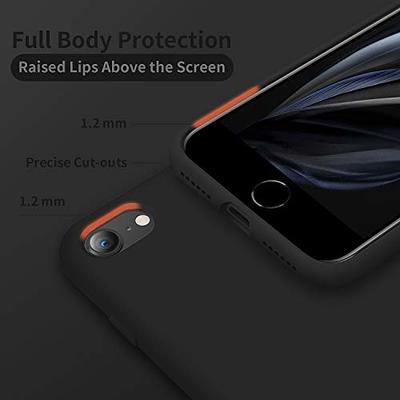 Dssairo [3 in 1 for iPhone SE case 2022/3rd/2020/2nd gen, iPhone 7/8  case，with 2 Pack Screen Protector, Liquid Silicone Ultra Slim Shockproof