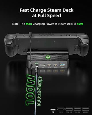 Docking Station Compatible For Steam Deck,5-in-1 Hub Steam Deck Dock Stand  Hdmi 4k@30hz Tv, Pd 3.0 Fast Charger Usb-c