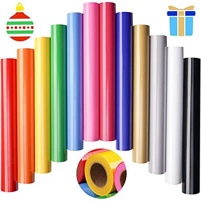  HTVRONT Heat Transfer Vinyl White Iron on Vinyl-12x 60FT White  HTV Vinyl Roll Easy to Cut & Weed for Heat Vinyl Design (White)