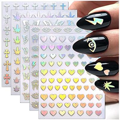 6 Sheets Holographic LV Nail Stickers