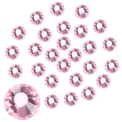 Light Pink Crystal FlatBack Glass Rhinestones Glue-On for Nail Art