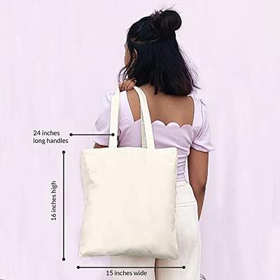  Ecoright Aesthetic Canvas Tote Bag for Women, Reusable