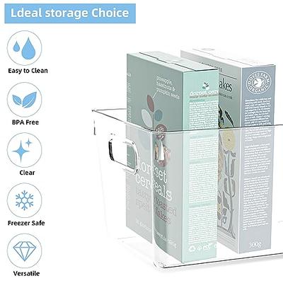 VOMOSI Medium Clear Plastic Storage Bins with Lids - Stackable Pantry  Organizer Containers for Fridge,Cabinet,Cupboard,Bathroom - Set of 8