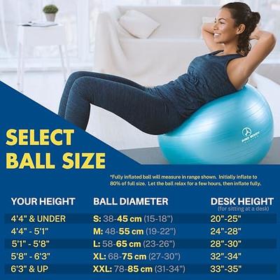 URBNFit Exercise Ball - Yoga Ball for Workout, Pilates, Pregnancy,  Stability - Swiss Balance Ball w/Pump - Fitness Ball Chair for Office, Home  Gym, Labor- Blue, 34 in - Yahoo Shopping