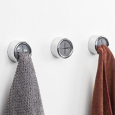 SHONDE 3 Pack Kitchen Towel Hooks, Round Self Adhesive Dish Towel