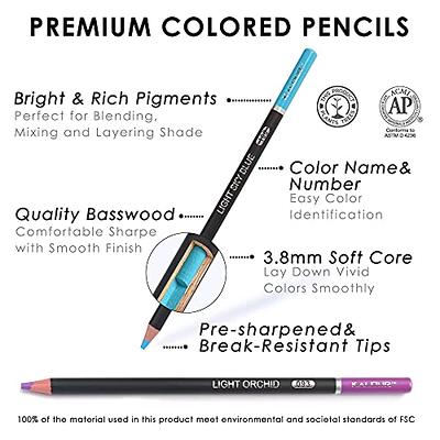 KALOUR Colored Pencils for Adult Coloring Book,Set of 72 Colors,Artists  Soft Core with Vibrant Color,Ideal for Drawing Sketching Shading,Coloring  Pencils for Adults Beginners kids