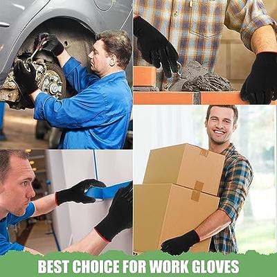 12 Pairs Safety Work Gloves Men Women PU Coated Working Gloves Black  Seamless Grip Lightweight Warehouse Gloves for Worker Outdoor Gardening  Constuction Auto Mechanic Repairing Duty Work