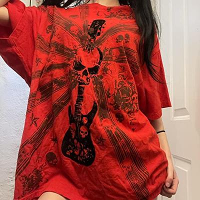 Y2k Aesthetic Grunge Goth T-shirt Tee Female Clothing Y2k Graphic