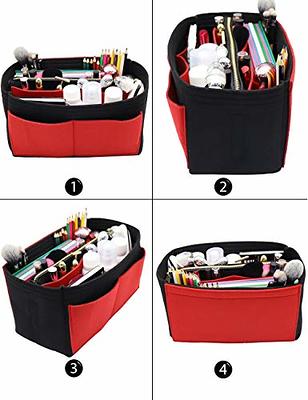 LEXSION Felt Purse Bag Organizer Insert with zipper Bag Tote Shaper Fit  Speedy Neverful PM MM 8021 Black-red M - Yahoo Shopping