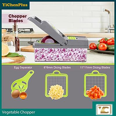 Vegetable Chopper, Pro Onion Chopper, 14 in 1Multifunctional Food Chopper,  Kitchen Vegetable Slicer Dicer Cutter,Veggie Chopper With 8 Blades,Carrot