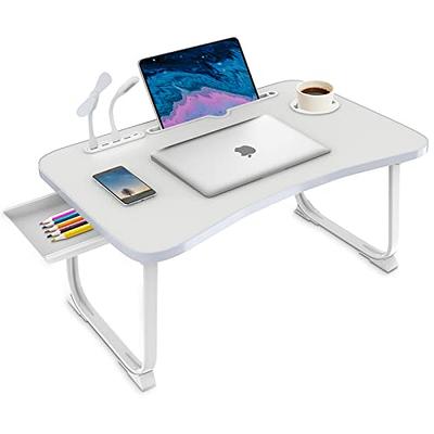  Zapuno Lap Laptop Desk for Bed, Multi-Function Laptop Bed  Table with Storage Drawer and Cup Holder, Laptop Lap Desk Laptop Stand Tray  Table Breakfast Tray for Eating, Reading and Working