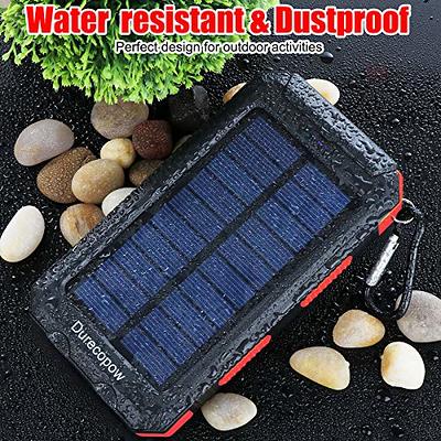 Solar Charger,Solar Power Bank Fast Charging 20000mAh Waterproof Portable  External Backup Battery Pack Charger,Camping Battery Bank with Dual