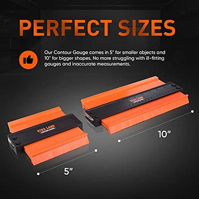 Precise Contour Scribe Tool Woodworking - with Lock for Pencil,Upgrade Measuring Tools, Ultimate Scribing Tool Suitable for Woodworking Finish