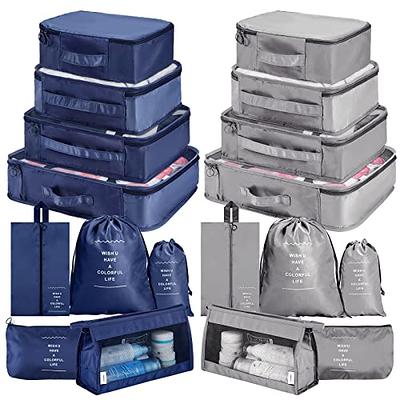 27 Set Compression Packing Cubes for Suitcase Lightweight Luggage Organizer  Bags for Travel Luggage Storage Bag Traveling Cubes with Toiletry, Shoes