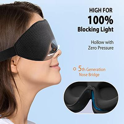  3D Sleep Mask for Side Sleeper, 100% Light Blocking Sleeping  Eye Mask for Women Men, Contoured Cup Night Blindfold, Luxury Eye Cover Eye  Shade with Adjustable Strap for Travel, Nap, Meditation