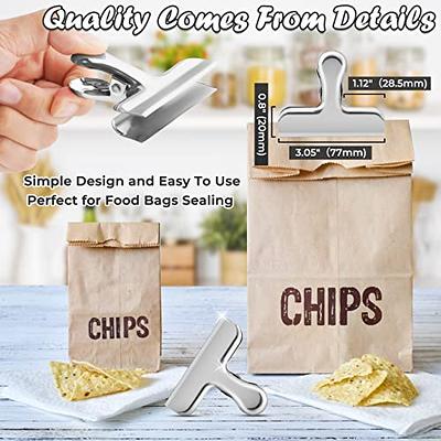 12 Pack Silver Chip Clips Bag Clips Food Clips, Clips for Food Packages,  Round Smooth Edge Air Tight Seal, Bag Clips for Food, Snack Bag Clips for  Office Kitchen Home - Yahoo Shopping