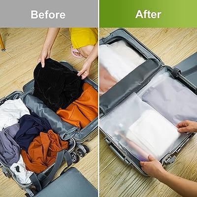 100pcs Storage Saving Space Clothes Bags Frosted Plastic Zip-lock