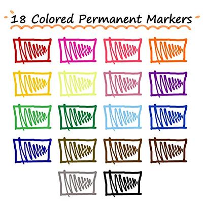 Hethrone Permanent Markers for Adult Coloring, 72 Assorted Colors