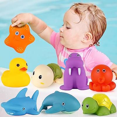 Kids Bath Toys Magnetic Fishing Game Swimming Fish Duck Whale Toys - 5  Pieces