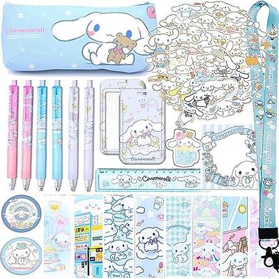 Cinnamoroll School Supplies Set - Pencil Case, Pens, Ruler, Stickers,  Notebook, ID Holder, Bookmarks, Pins - Yahoo Shopping