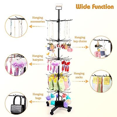 YEOOE Retail Display Racks 7 Tier Spinning Display Stand, Movable Shop  Spinner Rack with Hooks, Retail Display Stand for Jewelry Keyring Hats  Socks