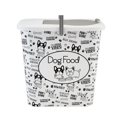 Somkaco Dog Food Storage Container, Collapsible Dog Food Container with Transparent Lid and Scoop, Large Pet Food Storage for Dog, Cat and Other Pet