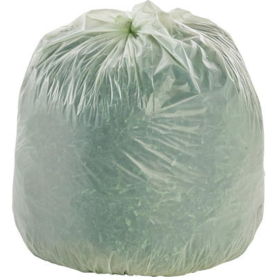 PlasticMill 13 Gallon Drawstring White 1.2 Mil 24x31 200 Bags/Case Extra Tall Garbage Bags/Trash Can Liners.