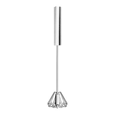 14 Inch Stainless Steel Hand Whisk - Durable & Easy to Use Push-Down Zip  Whisker - Rotary Hand Mixer for Beating Eggs, Frothing Milk, Blending