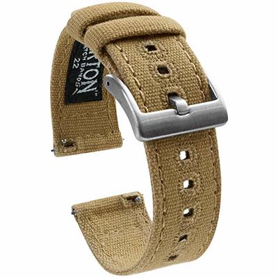  BISONSTRAP Nylon Watch Bands 16mm, Adjustable Braided