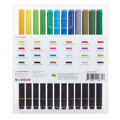 Kingart Permanent Fine Tip Markers, Set of 24 Vivid Colors