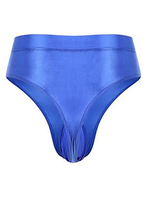 Women See Through Underwear Stretch Oil Shiny Glossy Panties Briefs 