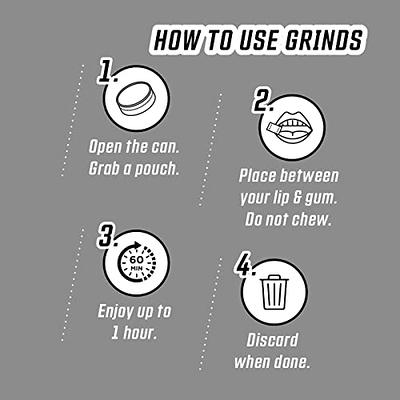 Grinds Coffee Pouches, 3 Cans of Double Shot Espresso, 18 Pouches Per Can